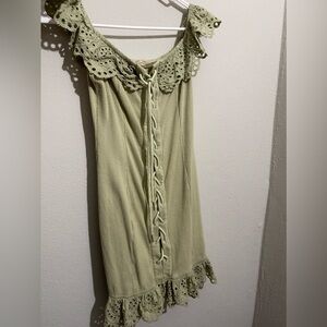 Sale! Green Off shoulder dress